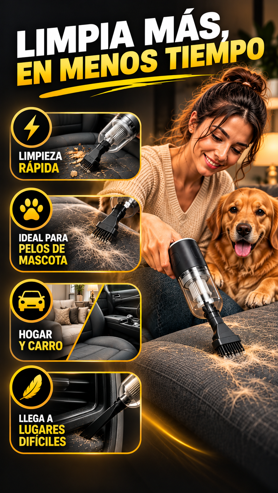 mini aspiradora portatil 3 en 1 CleanGo